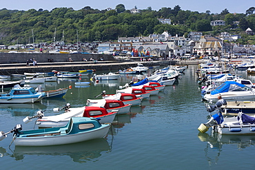 Lyme Regis harbour and town, Dorset, England, United Kingdom, Europe