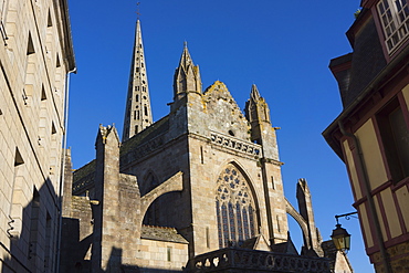 St. Yves cathedral dating from the 14th century, Treguier, Brittany, France, Europe