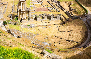 Roman theatre, Volterra, Tuscany, Italy, Europe