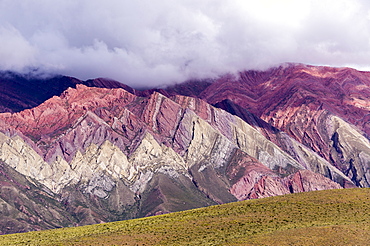 Multi coloured mountains, Humahuaca, province of Jujuy, Argentina, South America