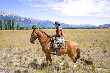 Gaucho on horseback, Patagonia, Argentina, South America