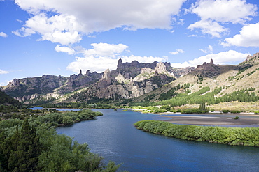 River Limay, Valle Encantado (Magical Valley), Bariloche district, Argentina, South America