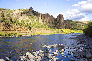 River Limay, Valle Encantado (Magical Valley), Bariloche district, Argentina, South America