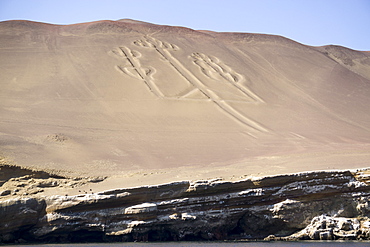 Hieroglyphs, Ballestos Islands, Peru, South America