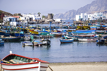 Pukusana (Pucusana) fishing village, Peru, South America