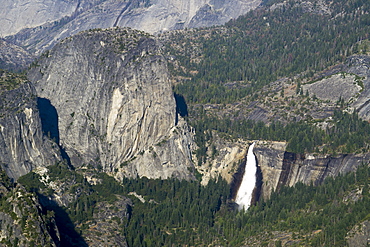 Yosemite Falls and Half Dome rock, Yosemite National Park, UNESCO World Heritage Site, California, United States of America, North America