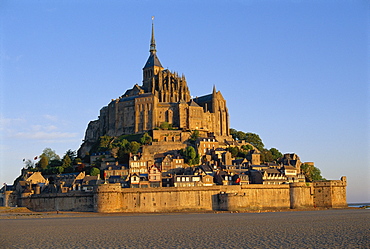 Mont St.Michel at dusk, La Manche region, Basse-Normandie, France 