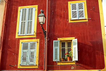 Shuttered windows in the old town, Nice, Provence, France 