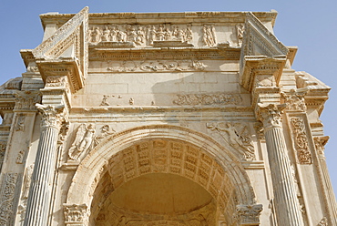 Arch of Septimius Severus, Leptis Magna, UNESCO World Heritage Site, Libya, North Africa, Africa