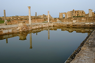 Hadrianic bath, Leptis Magna, UNESCO World Heritage Site, Libya, North Africa, Africa