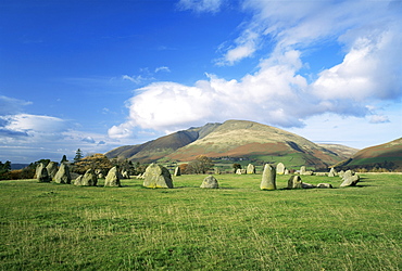 Castelrigg Stone Circle, near Keswick, Lake District National Park, Cumbria, England, United Kingdom, Europe