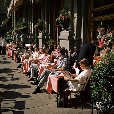 Pavement cafe, Florence, Tuscany, Italy, Europe