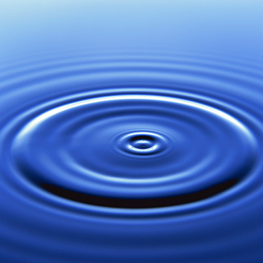 Water ripples from droplet