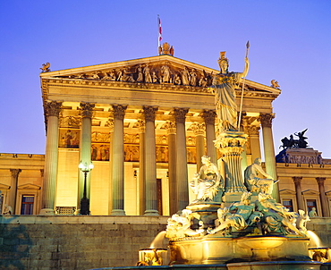 Parliament Buildings in Vienna, Austria