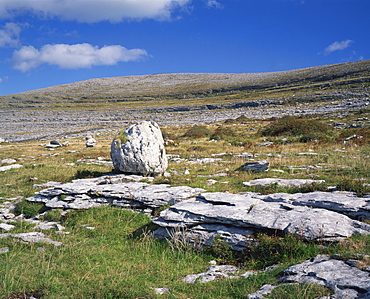 Rock formations of The Burren, County Clare, Munster, Republic of Ireland, Europe