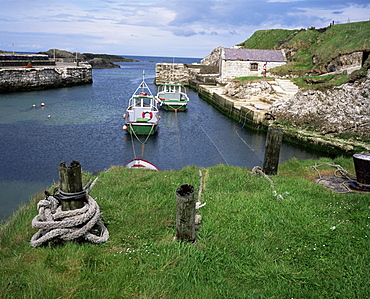 Ballintoy Harbour, County Antrim, Ulster, Northern Ireland, United Kingdom, Europe