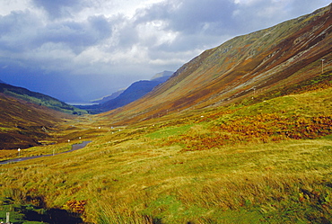 View down Glen Docherty, near Kinlochewe, Highlands, Scotland