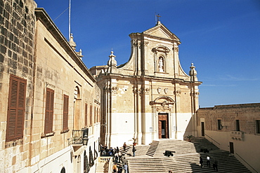 The cathedral in Victoria, Rabat, the mother of all churches of Gozo, Gozo, Malta, Europe