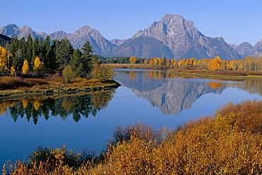 Oxbow bend, Snake River and Tetons, Grand Tetons National park, Wyoming, USA 