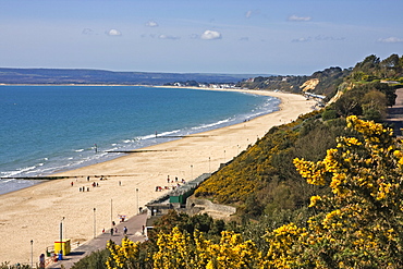 West Beach and Cliffs, Bournemouth, Poole Bay, Dorset, England, United Kingdom, Europe