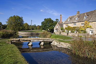 River Eye, Lower Slaughter village, The Cotswolds, Gloucestershire, England, United Kingdom, Europe