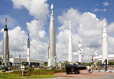 Rocket Garden at the Kennedy Space Center, Cape Canaveral, Florida, United States of America, North America