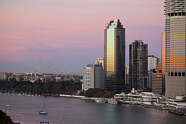 Brisbane River and city centre, Brisbane, Queensland, Australia, Pacific