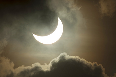 Partial phase of total eclipse of the sun on 13 November 2012 from Palm Cove, Cairns, North Queensland, Australia, Pacific