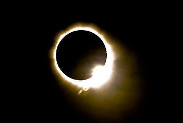 Diamond ring effect during total eclipse of the sun on 13 November 2012 from Palm Cove, Cairns, North Queensland, Australia, Pacific