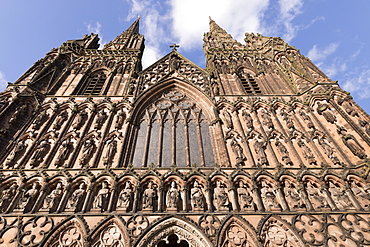 West Front, Lichfield Cathedral, Lichfield, Staffordshire, England, United Kingdom, Europe