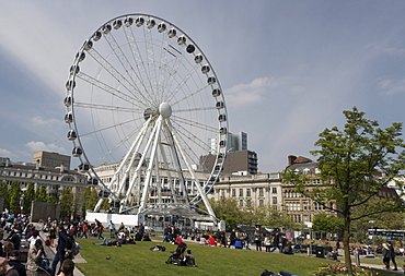 The Wheel of Manchester, Piccadilly Gardens, Manchester, England, United Kingdom, Europe