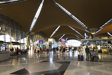 Interior of terminal building, Kuala Lumpur International Airport, Malaysia, Southeast Asia, Asia