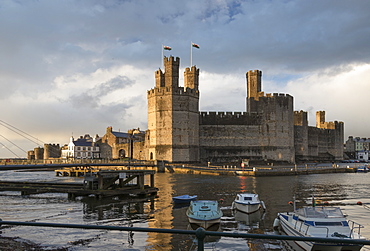 Caernarfon Castle, UNESCO World Heritage Site, Wales, United Kingdom, Europe