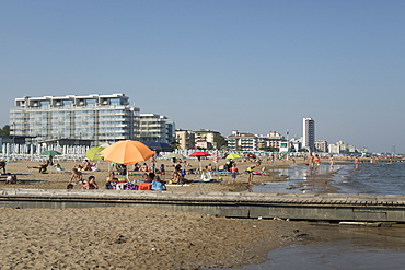 The beach, Lido di Jesolo, Venice, Veneto, Italy, Europe