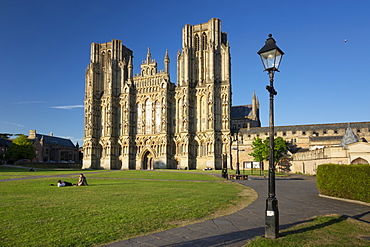 West Front, Wells Cathedral, Wells, Somerset, England, United Kingdom, Europe