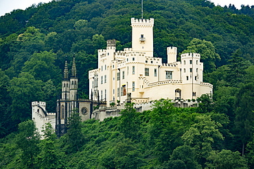 Stolzenfels Castle near Koblenz, River Rhine, Germany, Europe