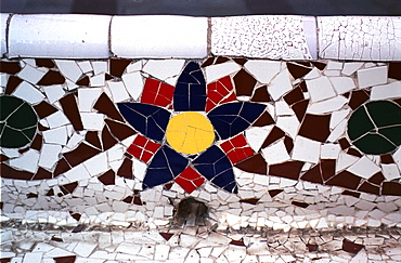 Alicante - Spain - mosaic seat in city centre park