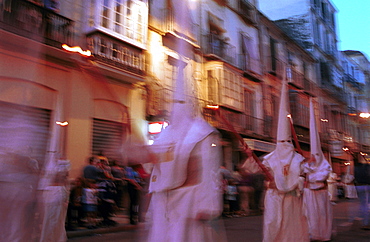 Malaga-Spain - Easter Week (Semana Santa) - Penitents in procession 