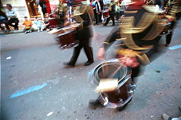 Malaga-Spain - Easter Week (Semana Santa) - Drummers leading a procession 