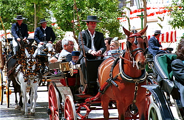 Seville - Spain - The Feria de Abril - Seville Fair - The daily parade of carriages