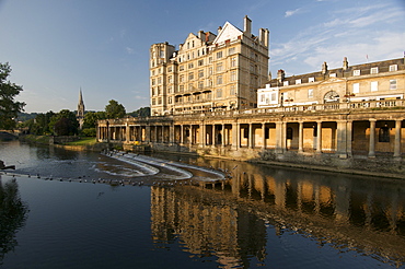 Pulteney Weir, Bath, UNESCO World Heritage Site, Avon, England, United Kingdom, Europe