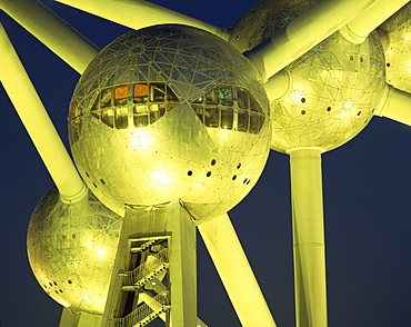 Detail of the Atomium, Brussels, Belgium, Europe