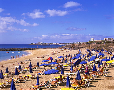 Beach at Playa Banca, Lanzarote, Canary Islands, Spain, Atlantic, Europe