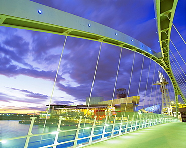 Bridge and Lowry Centre, Manchester, England