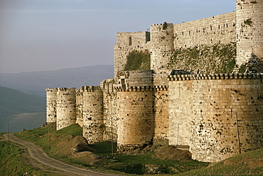 The Krak des Chevaliers, Crusader castle, Syria, Middle East