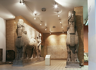 Assyrian winged bulls from Khorsabad, British Museum, London, England, United Kingdom, Europe