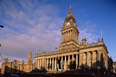 Town Hall, a grand Victorian building on The Headrow, Leeds, Yorkshire, England, United Kingdom, Europe