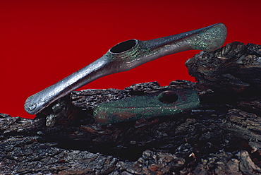 Copper tools, radiocarbon dated to 4000 BC, Ashmolean Museum, Oxford, Oxfordshire, England, United Kingdom, Europe