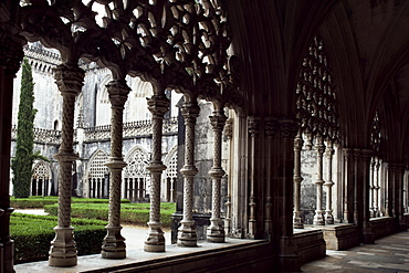 Great cloisters, Batalha Monastery, UNESCO World Heritage Site, Batalha, Estremadura, Portugal, Europe