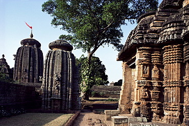 Lingaraj Temple, Bhubaneswar, Orissa state, India, Asia